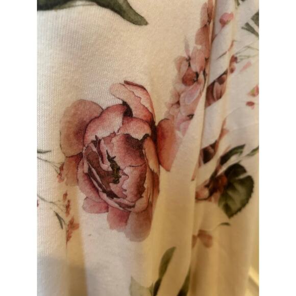 California Style Floral Print Long Sleeve Top - Plus 2X - Picture 4 of 7